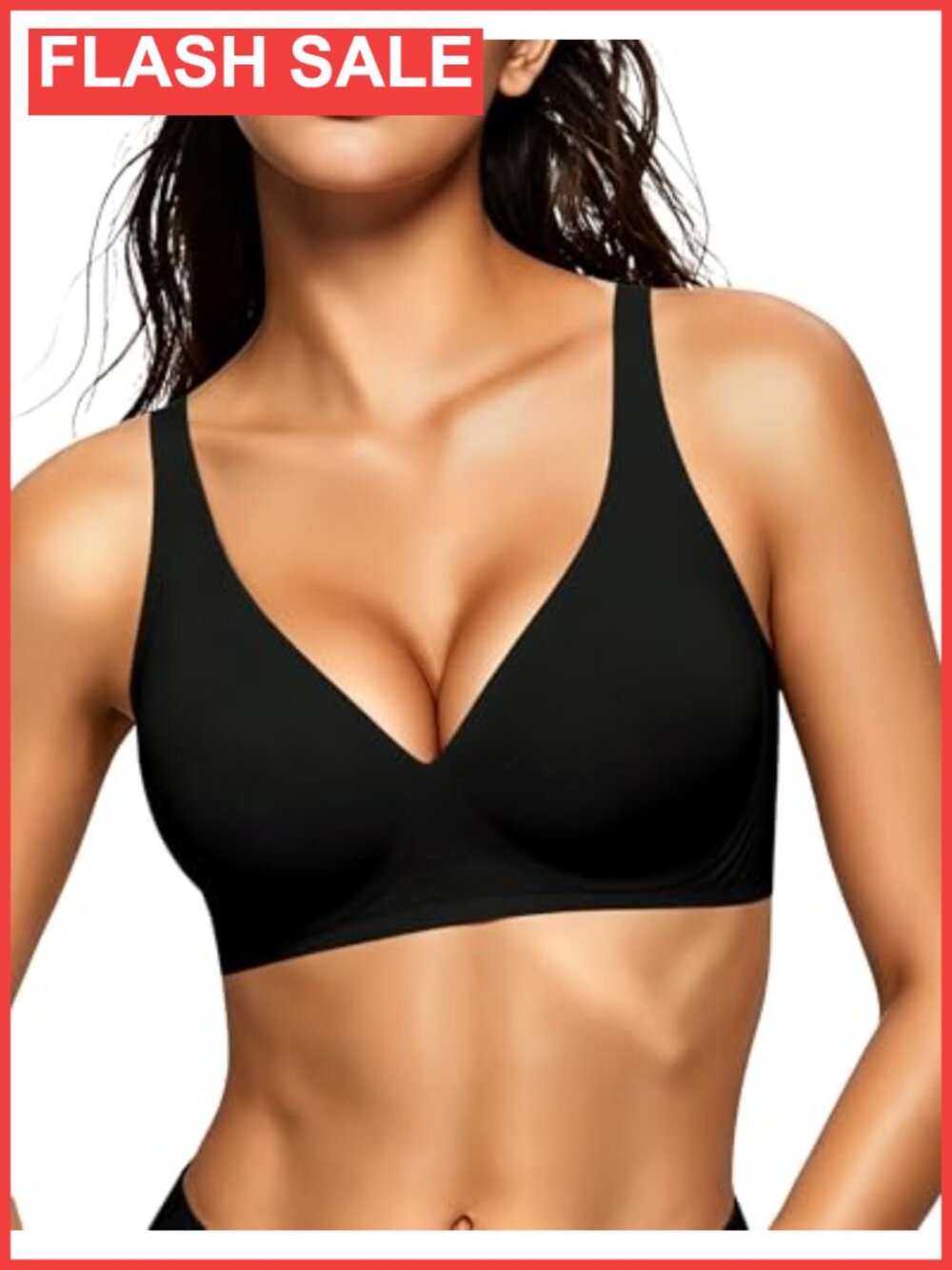 Gailife Deep V Plunge Bra Wireless Seamless Push Up Bralette